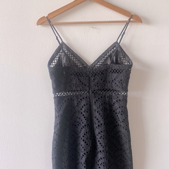 Bardot Sofia Dress in black Eyelet Soaghetti Strap Dress XS - Picture 7 of 12